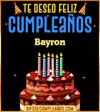 GIF Te deseo Feliz Cumpleaños Bayron